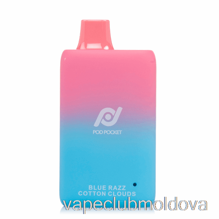 Vape Pod Kit Pod Pocket 7500 0% Zero Nicotină De Unică Folosință Blue Razz Bumbac Nori